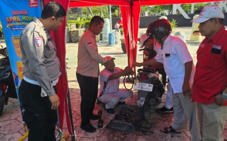 Peringati May Day, Polres Probolinggo Buka Layanan Bengkel Gratis dan Samsat Keliling