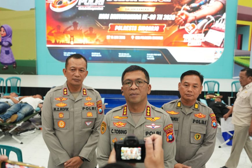 Polresta Sidoarjo Gelar Bakti Kesehatan Menjelang Hari Bhayangkara